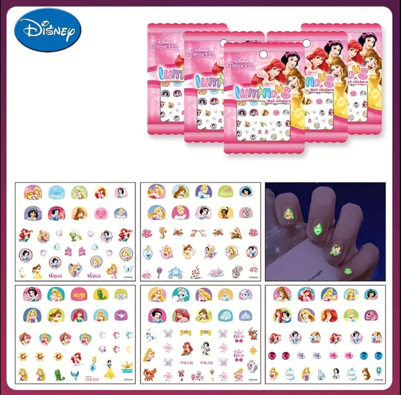 Glow-in-the-dark Luminous Nail Stickers