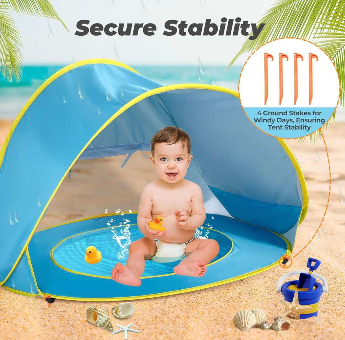 Pop-Up Tent with mini pool