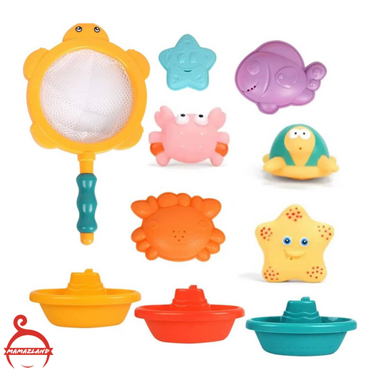 مجموعة ألعاب الحمام/الشاطئ مع شبكة صيد السمك