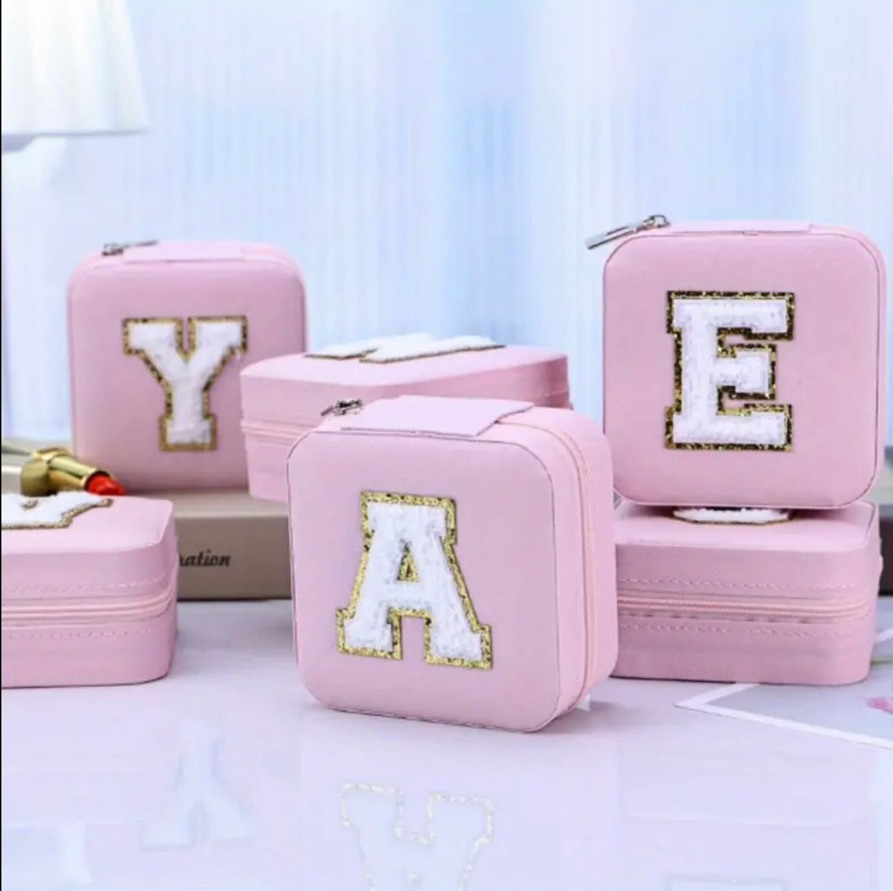 Mini Jewelry Box with Initials