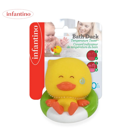 جهاز اختبار درجة الحرارة ورذاذ الماء من Infantino Bath Duck