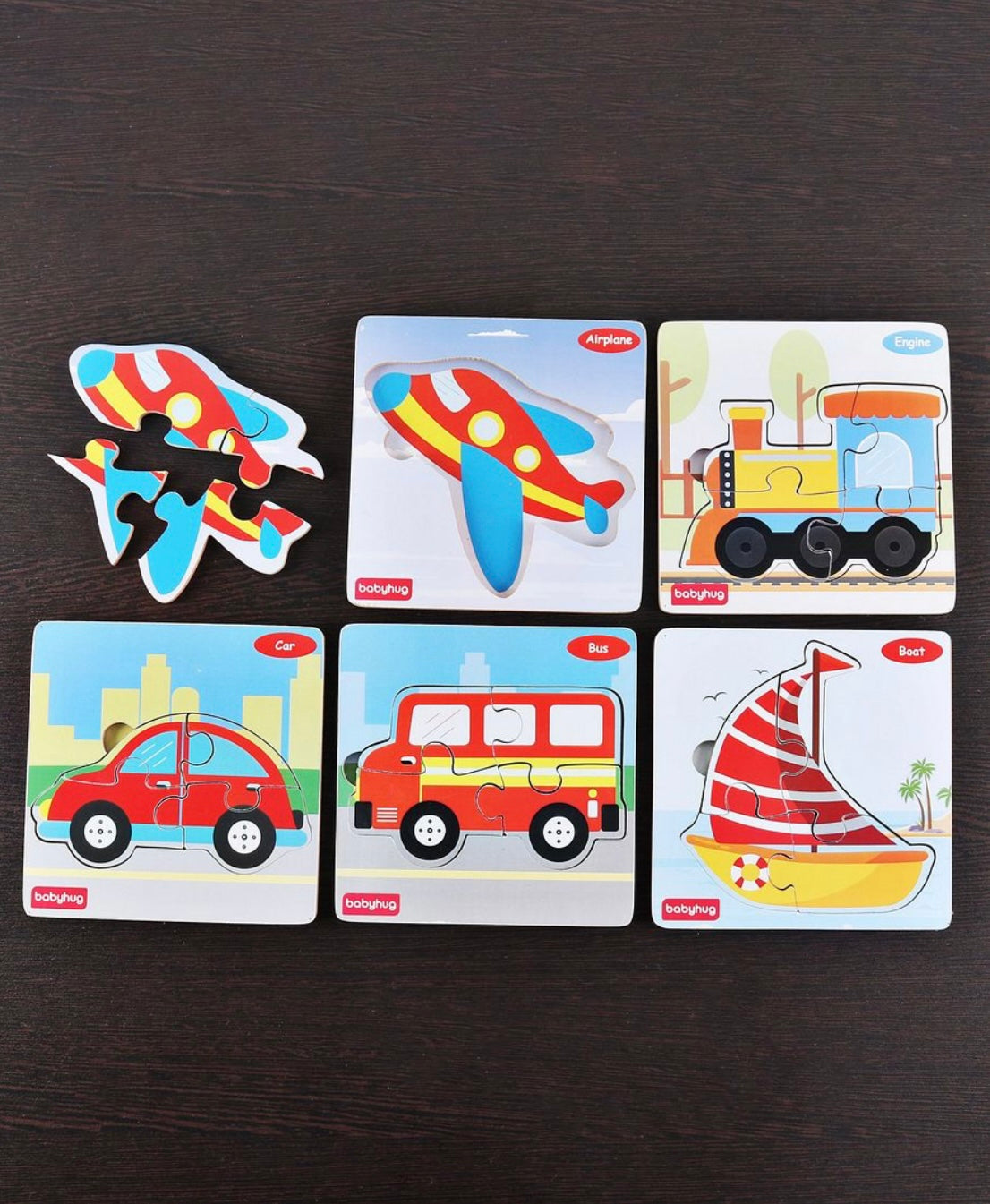 Set of 5 Wooden Puzzles