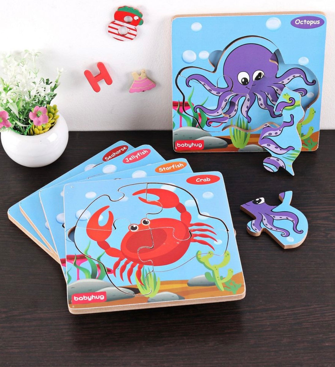 Set of 5 Wooden Puzzles
