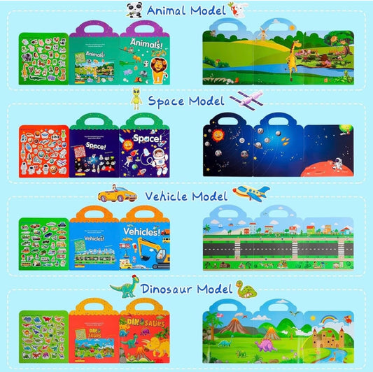 كتاب ملصقات قابل لإعادة الاستخدام