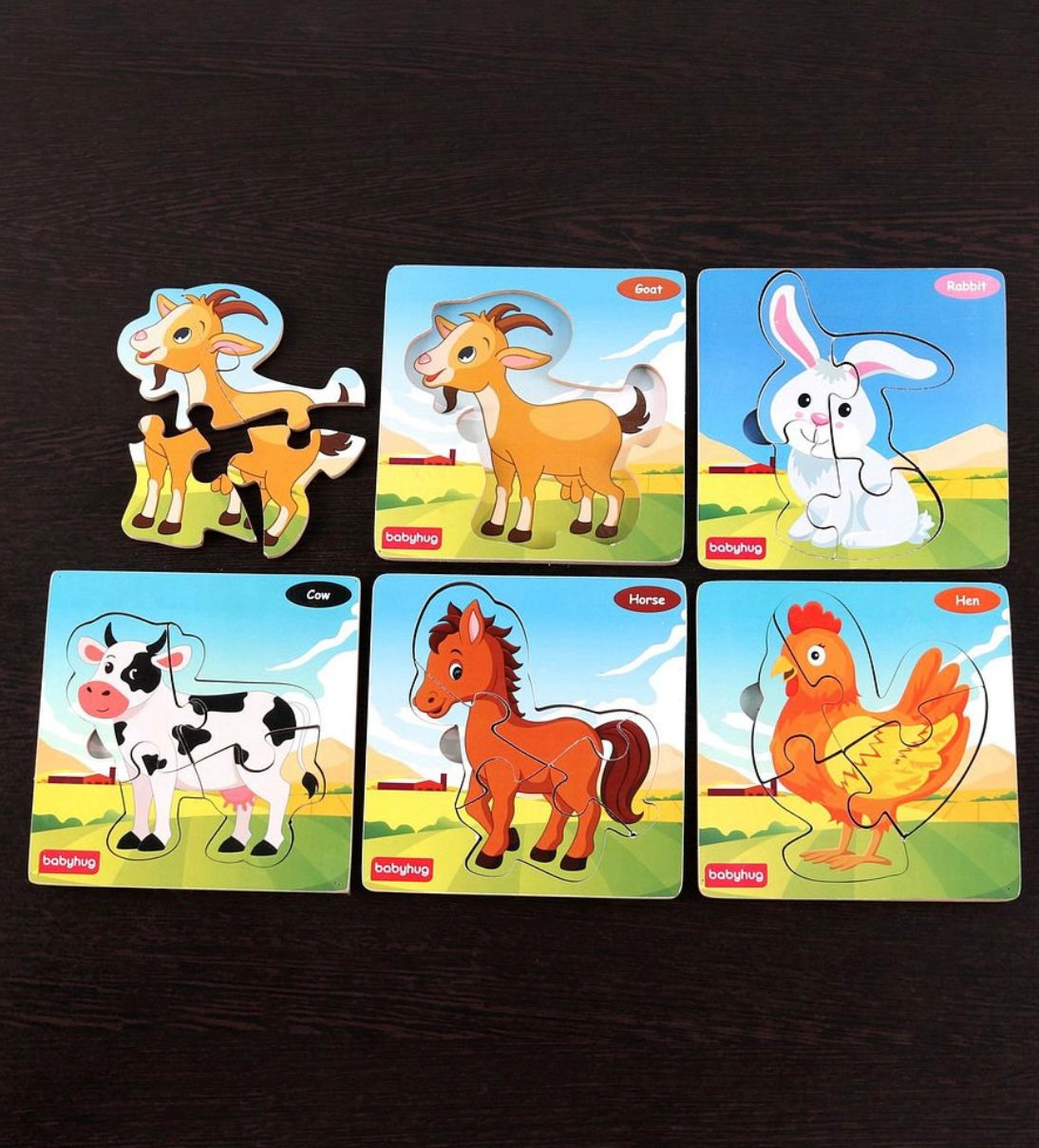 Set of 5 Wooden Puzzles