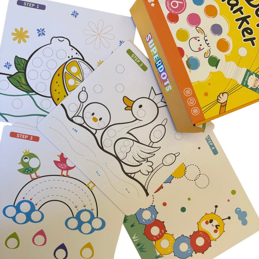 Dot Marker Washable Set with coloring sheets