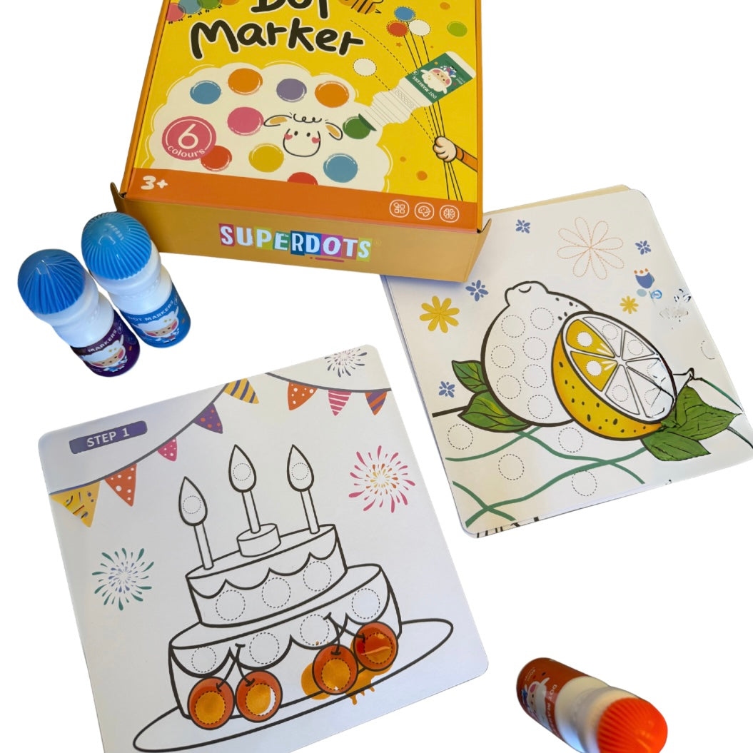 Dot Marker Washable Set with coloring sheets