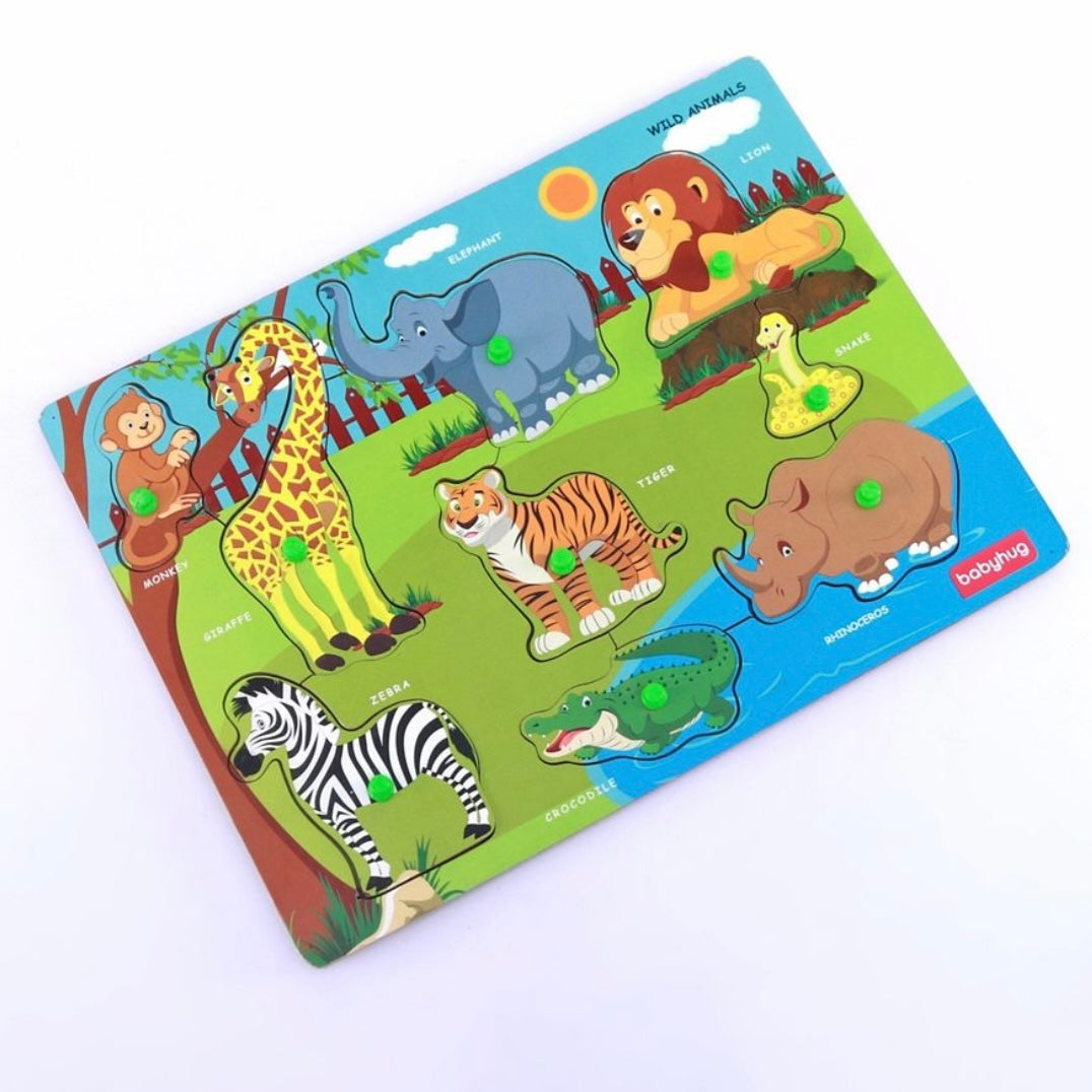 Wooden Puzzle Knob & Peg