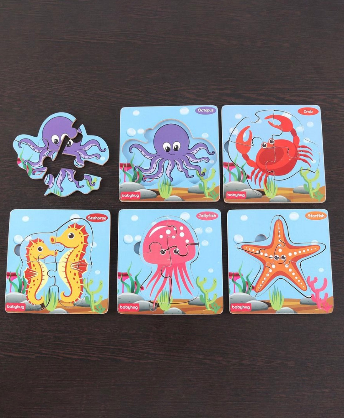 Set of 5 Wooden Puzzles