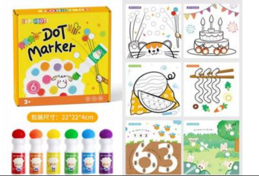 Dot Marker Washable Set with coloring sheets