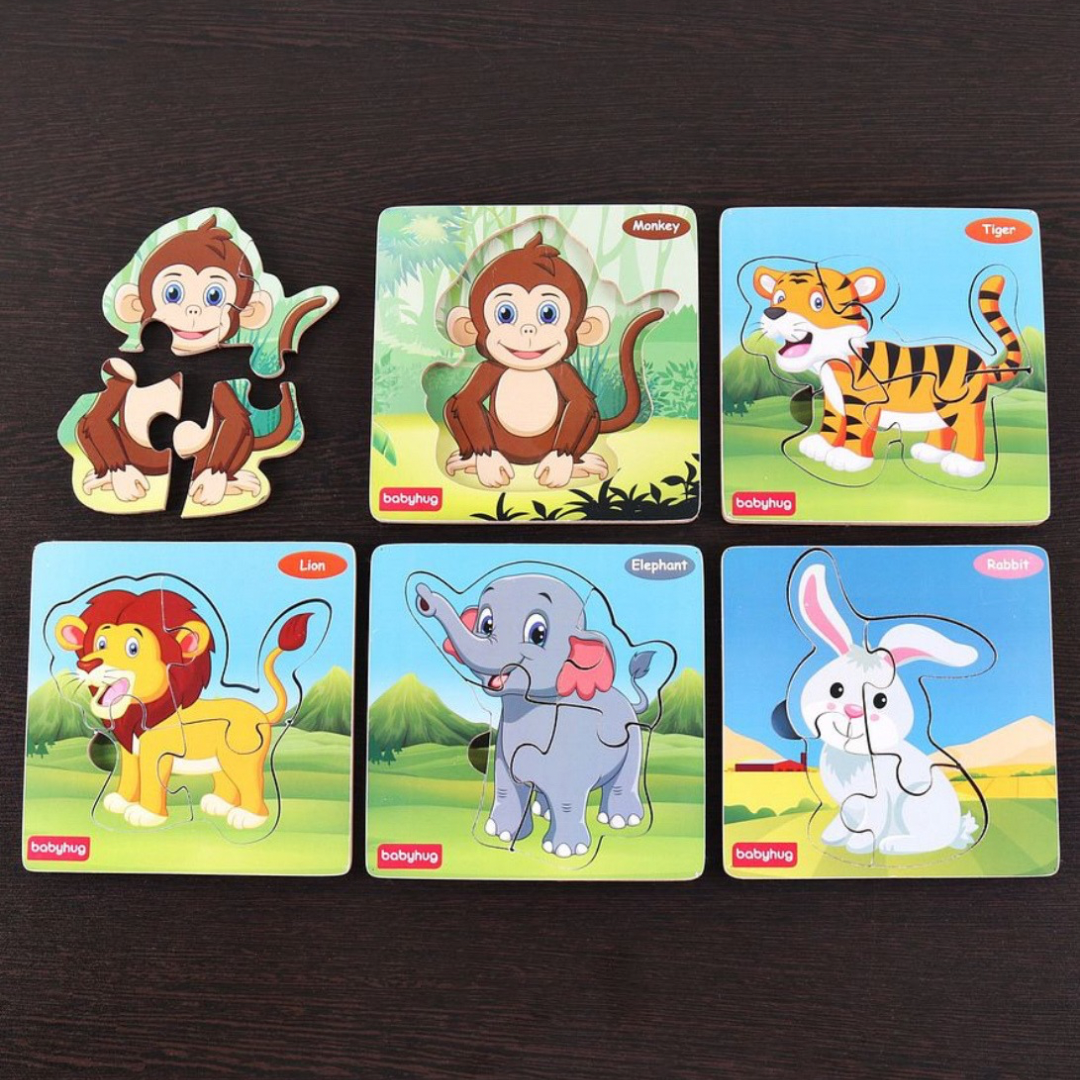 Set of 5 Wooden Puzzles