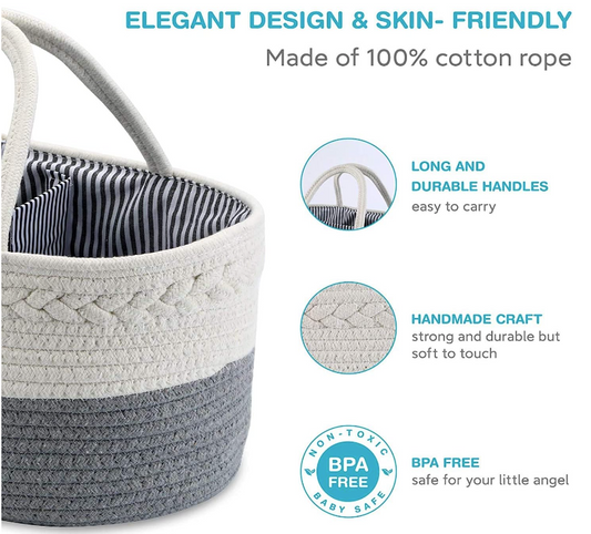 منظم حفاضات على شكل حبل