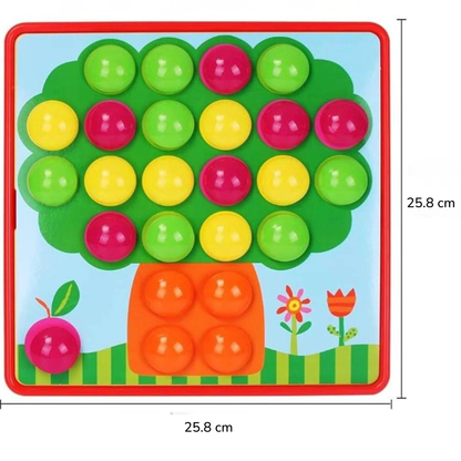 Button Art Color Matching Mosaic Pegboard