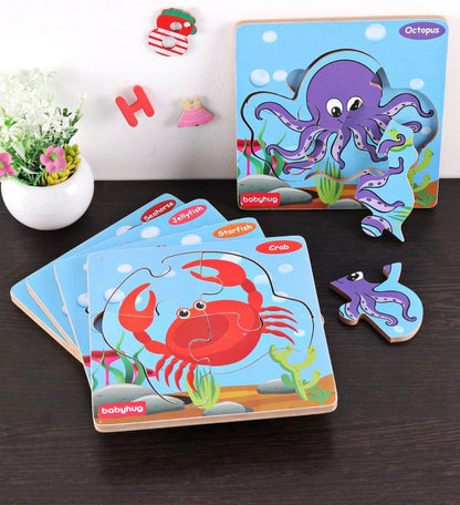 Set of 5 Wooden Puzzles