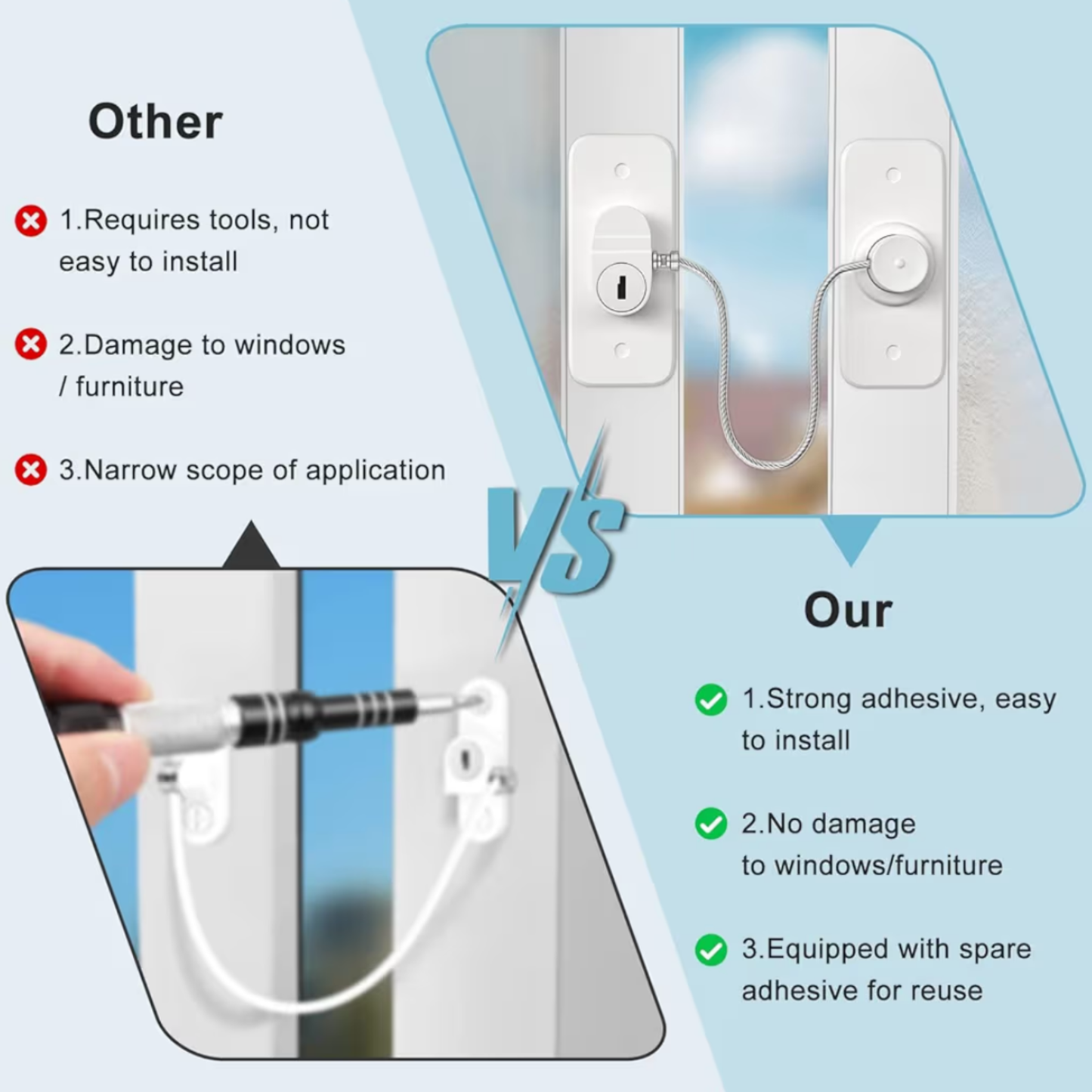 Door Window Safety Lock