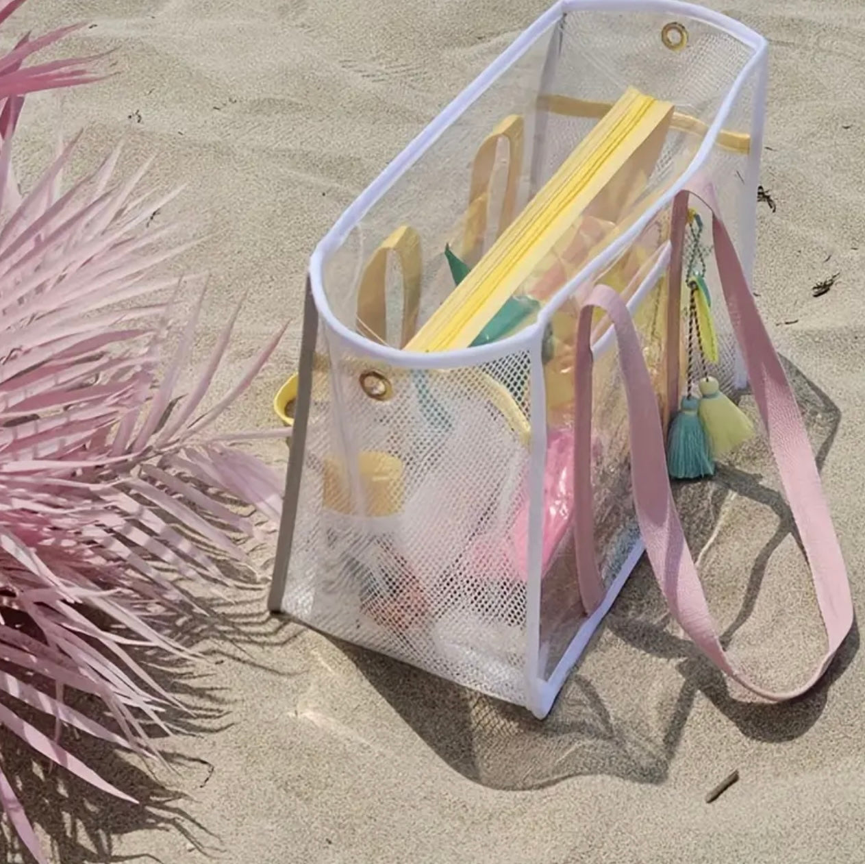 Transparent Beach Tote Bag