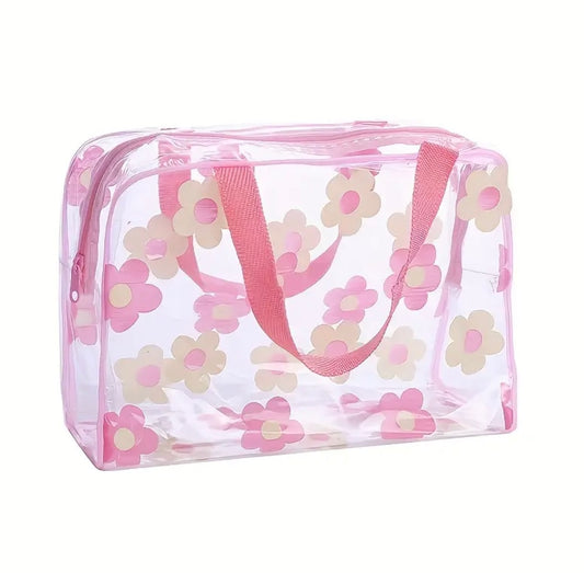 Transparent Floral Pouch