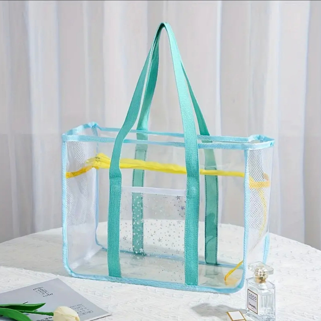 Transparent Beach Tote Bag