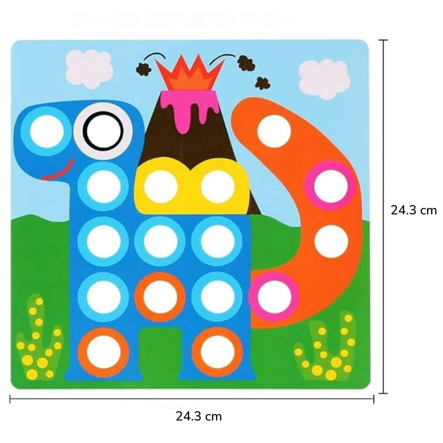 Button Art Color Matching Mosaic Pegboard