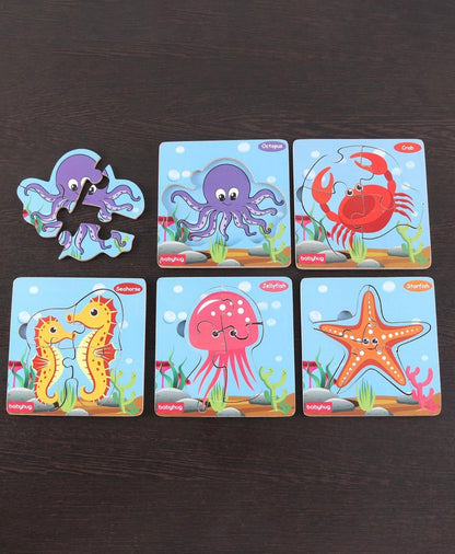 Set of 5 Wooden Puzzles