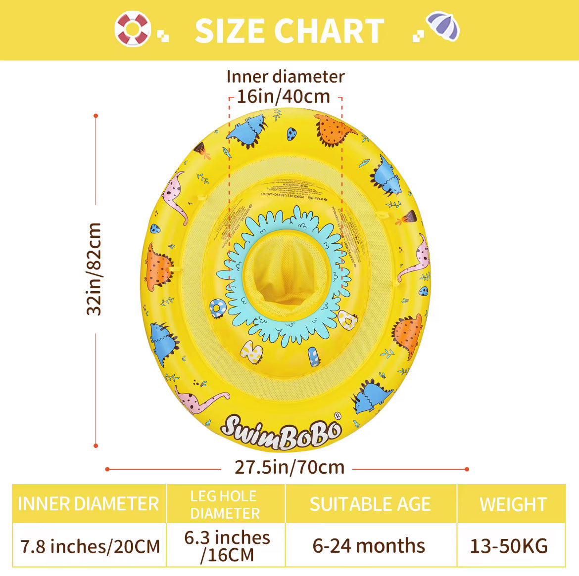 Inflatable Child Swim Float Seat