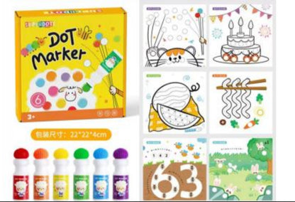 Dot Marker Washable Set with coloring sheets