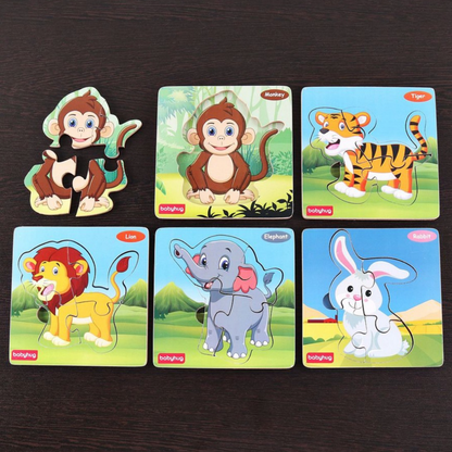 Set of 5 Wooden Puzzles
