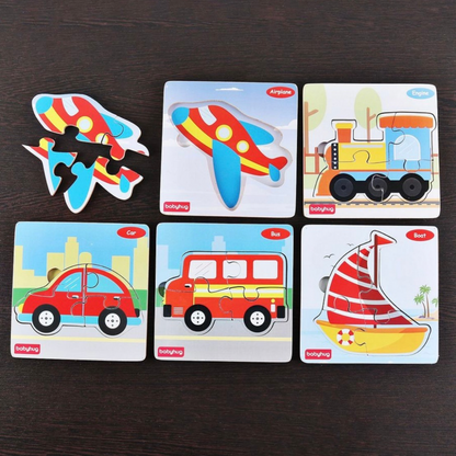 Set of 5 Wooden Puzzles